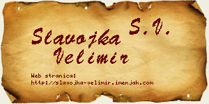 Slavojka Velimir vizit kartica